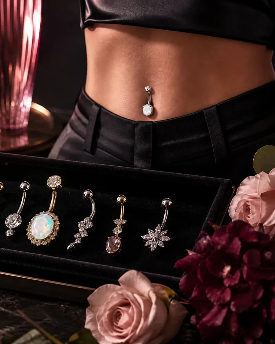 Gold Chain Belly Ring