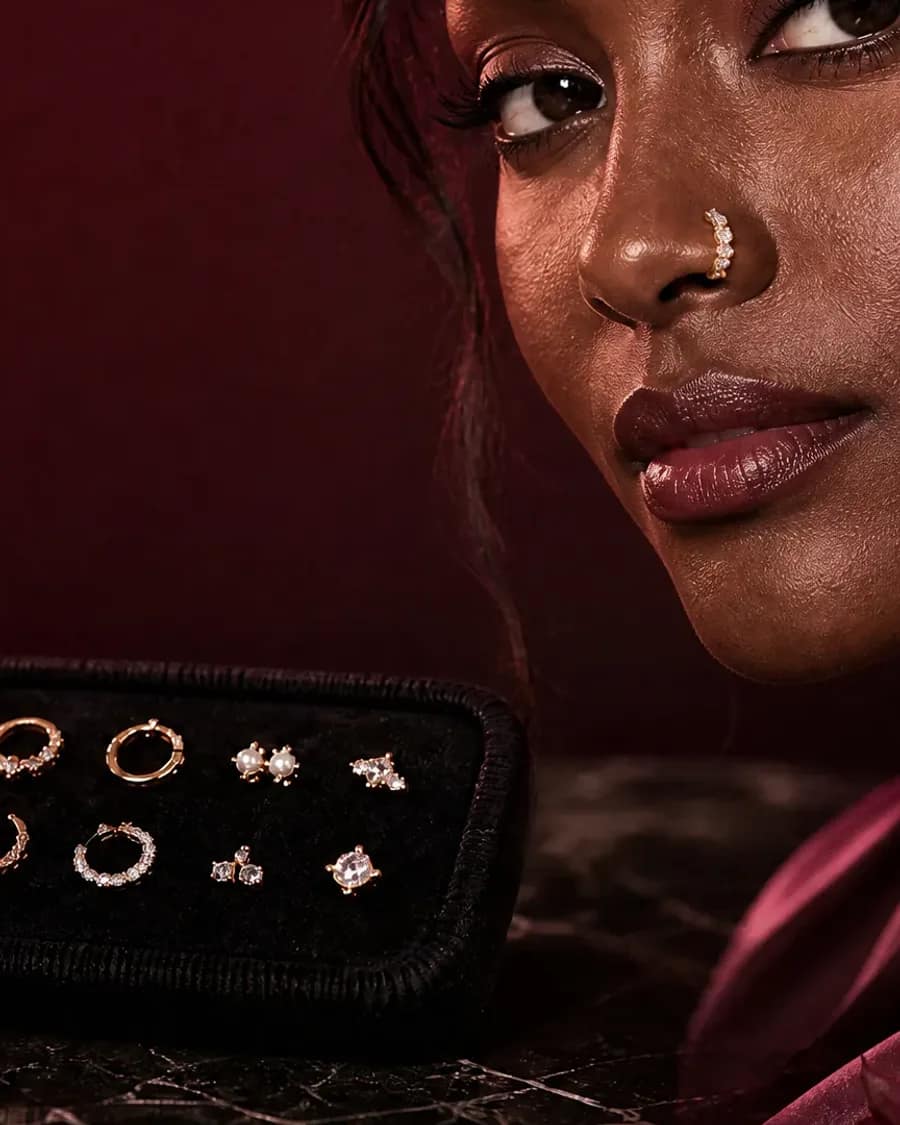 Titanium Nose Stud Trio